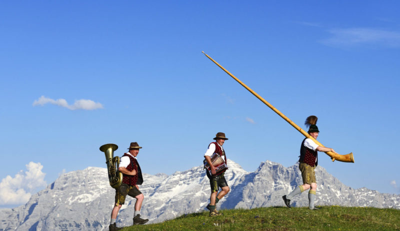 ‘Die Drei Bergfexen’ goed voor een spontaan optreden.