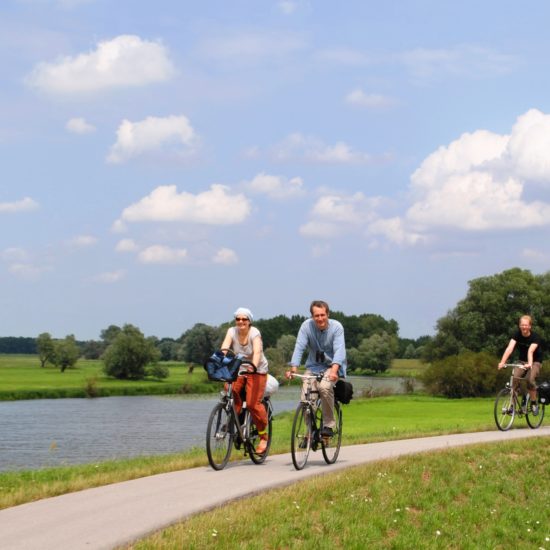 Fietsen langs de Elbe