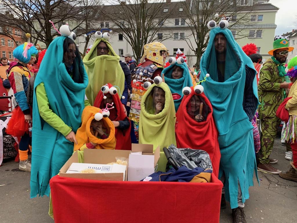Kruimelmonsters tijdens het carnaval in Keulen