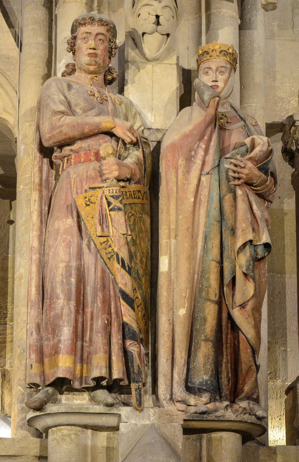 Figuren van Uta en Ekkehard in Naumburg an der Saale