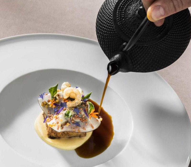 Varkensbuik met venkel in restaurant Atelier in München