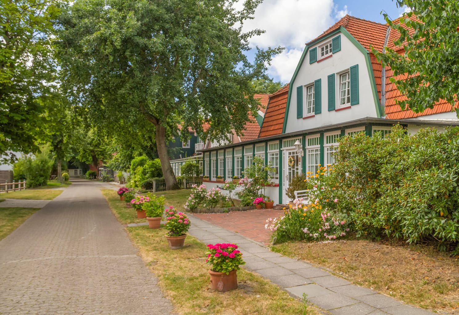 Typische villa op het Duits eiland Spiekeroog