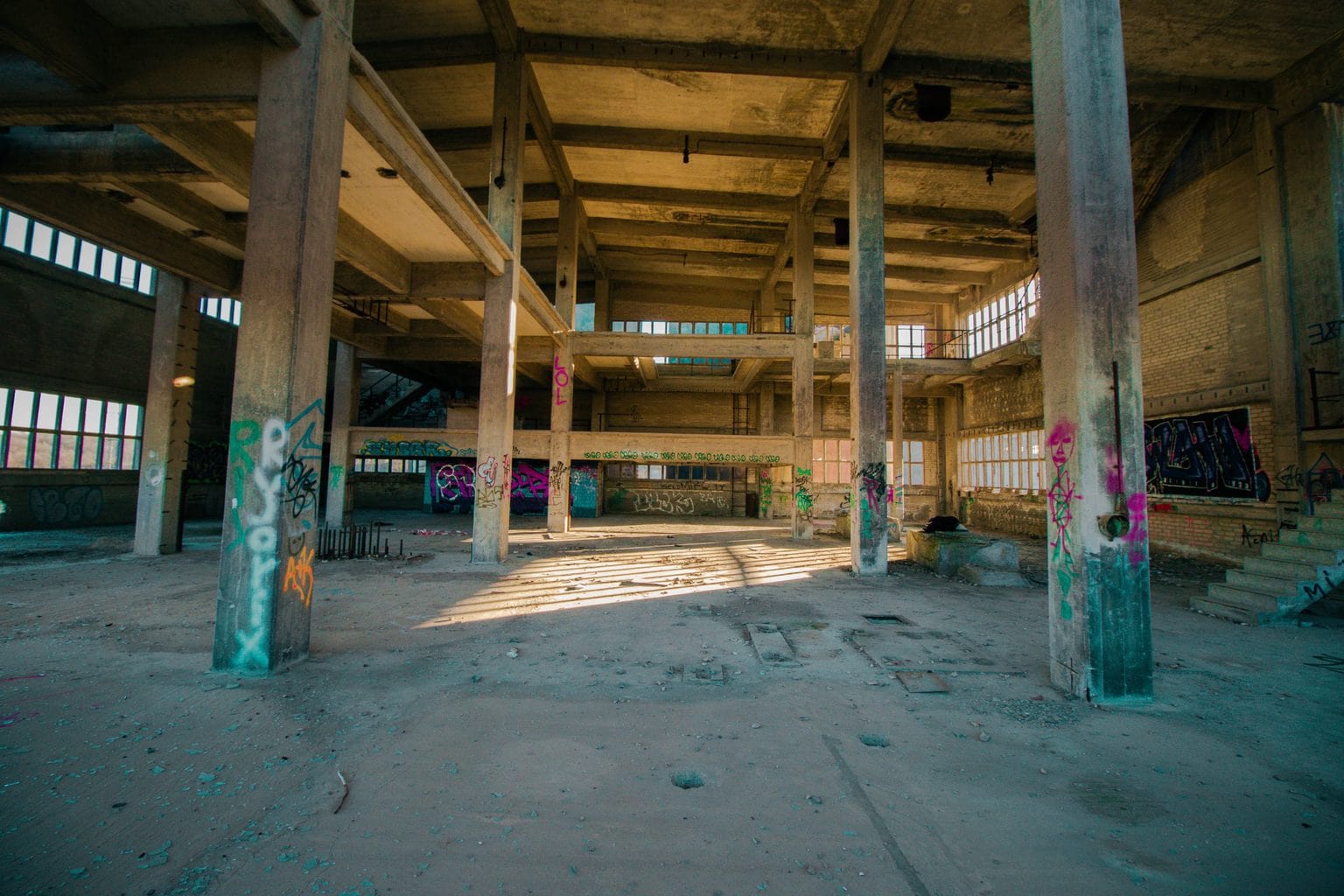 Een verlaten fabriek in Berlijn