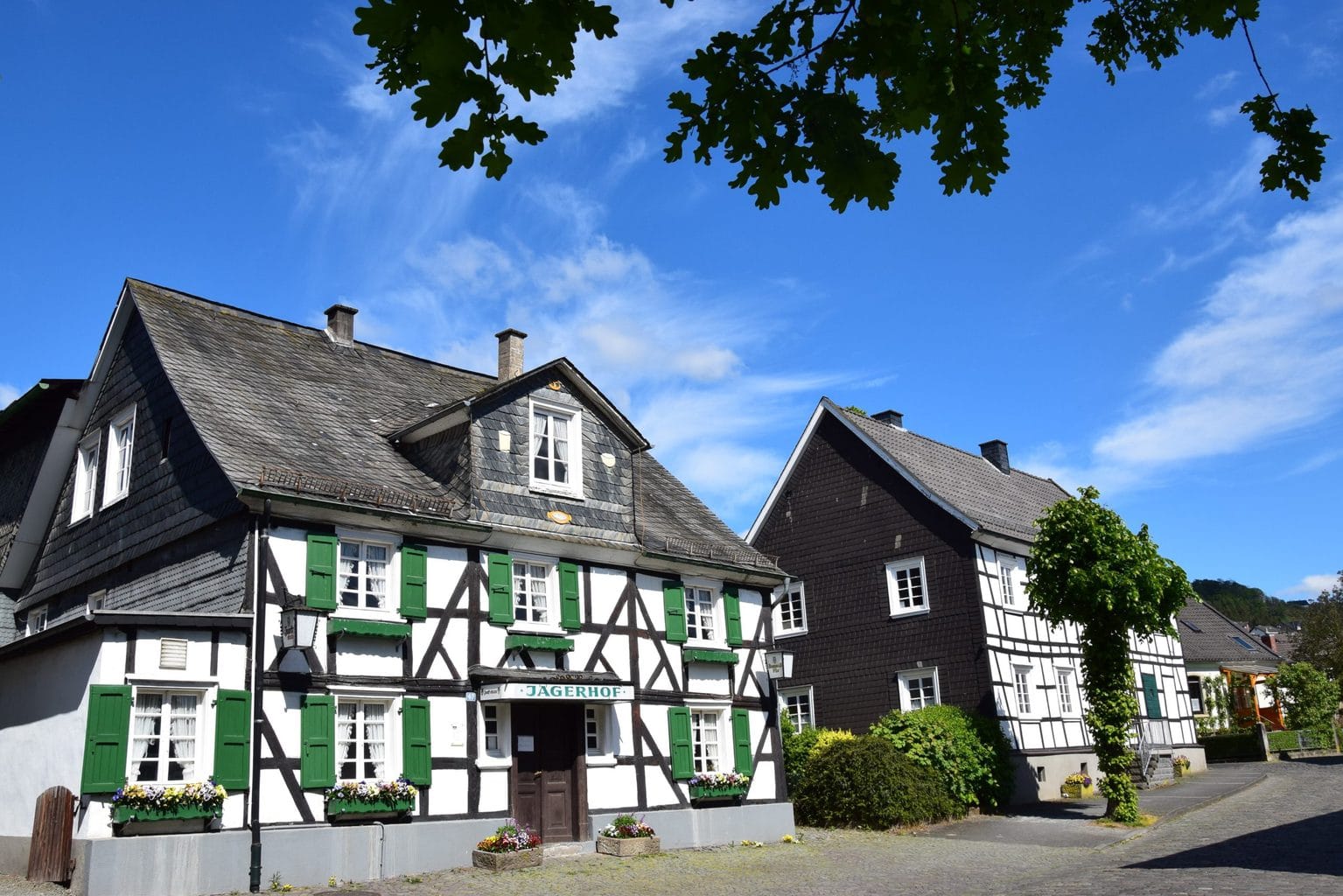 Vakwerkhuizen in het centrum van Bergneustadt