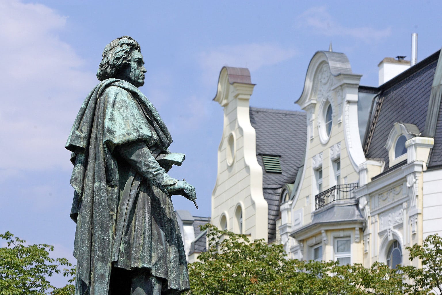 Standbeeld van Beethoven, de meest beroemde zoon van de stad Bonn