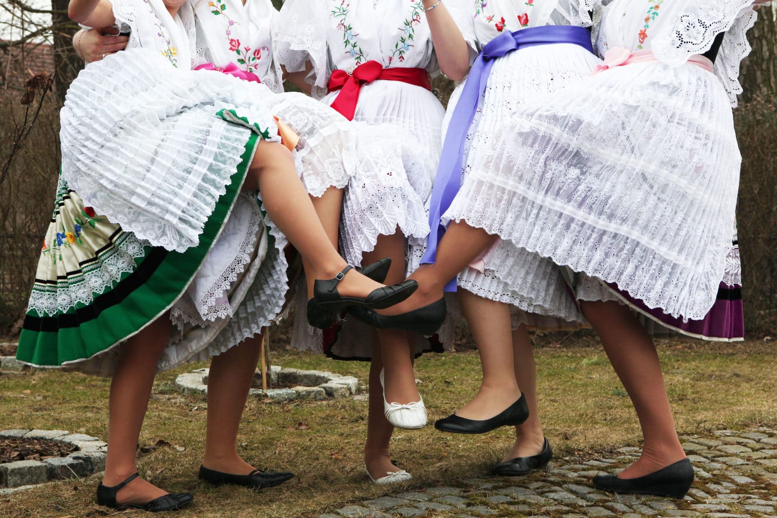 Folkoristische dans van de volksgroep Sorben in de Lausitz