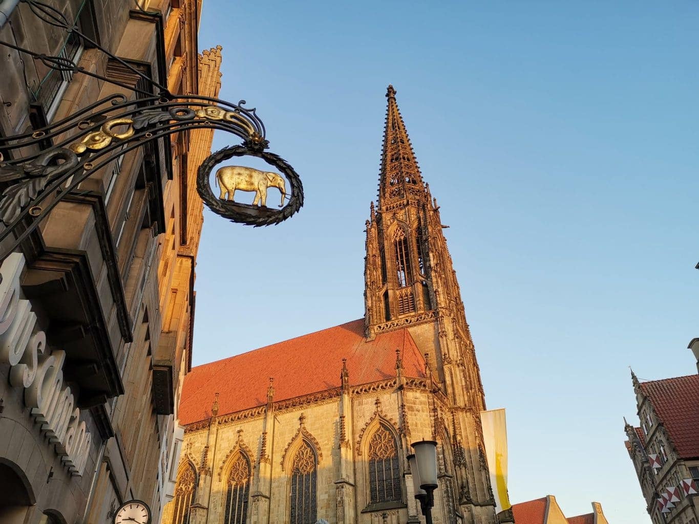 erk Sint Lamberti in de Duitse stad Münster in Noordrijn-Westfalen