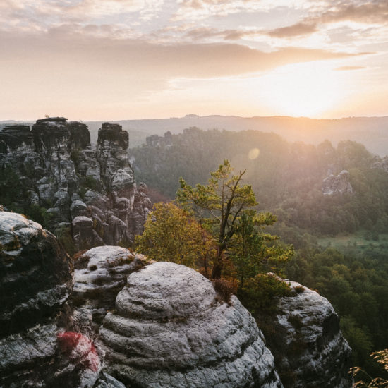 Het Elbsandsteingebergte in de Sächsische Schweiz