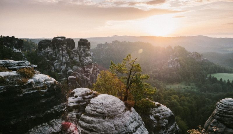 Het Elbsandsteingebergte in de Sächsische Schweiz