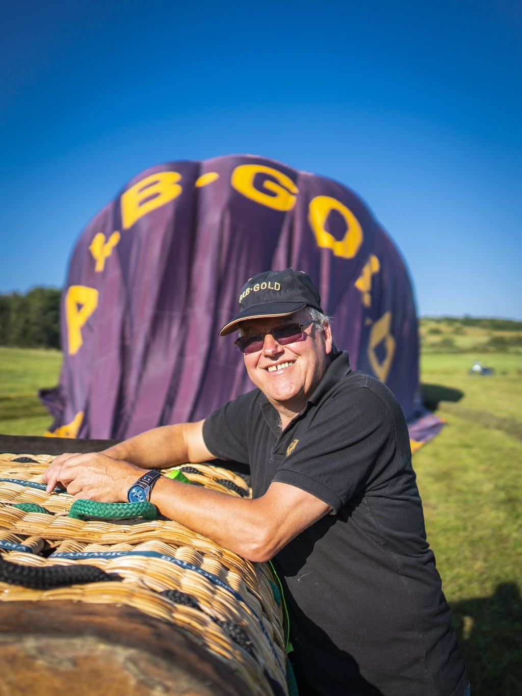 Rudi Fuchs is besturer van een luchtballon in Baden-Württemberg