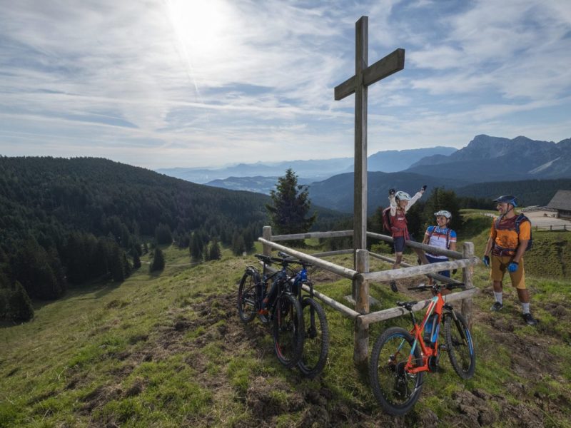 Doel bereikt na een mountainbiketocht in de Chiemgau