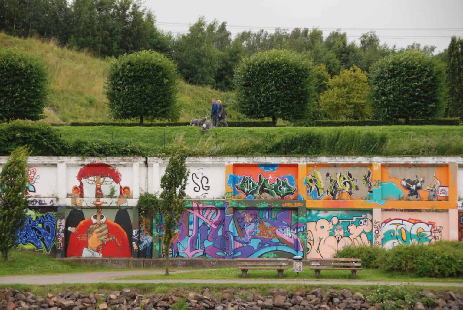 Street art op een muur in het Duitse roergebied