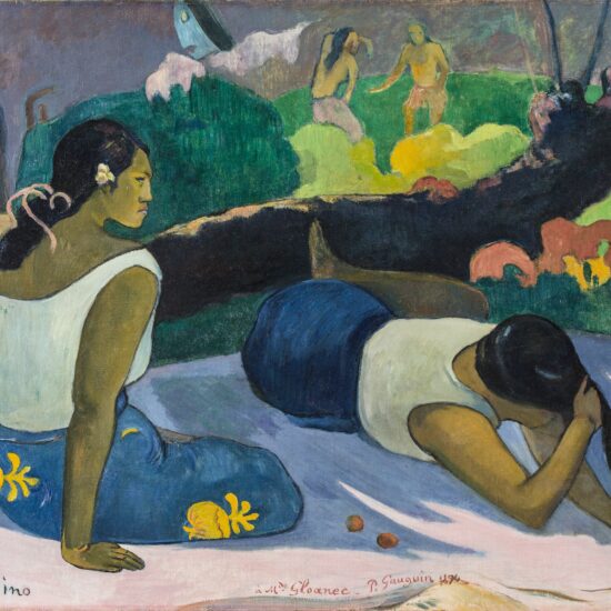 Schilderij van Paul Gauguin "The Amusement of the Evil Spirit"