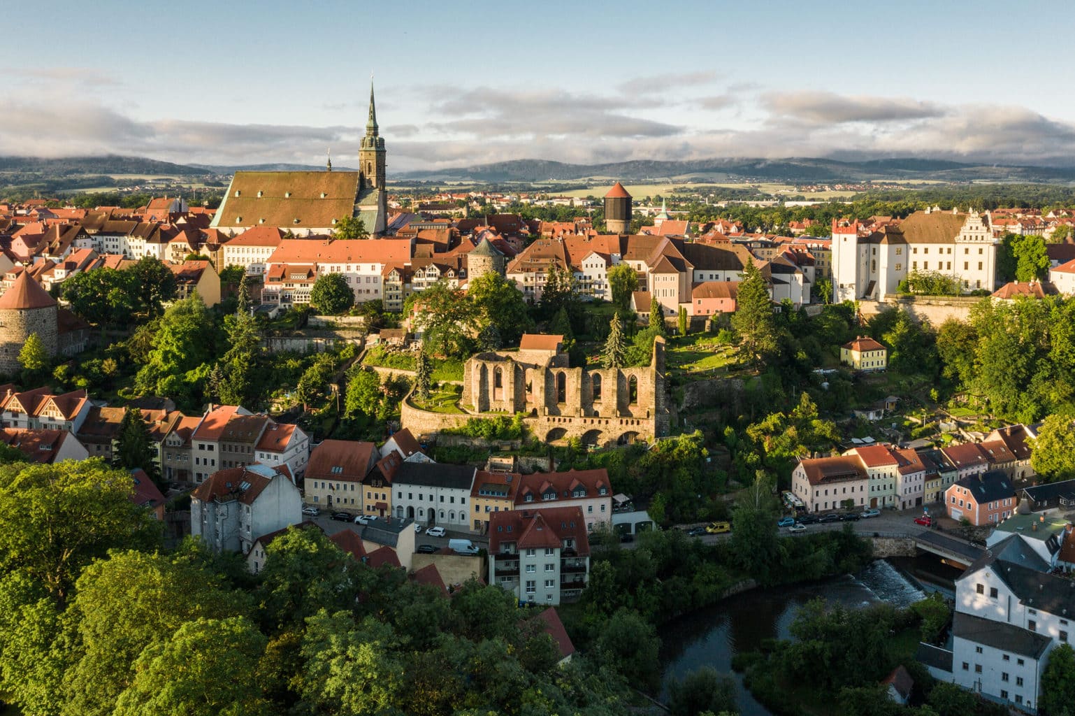 Gezicht op de historische Duitse stad Bautzen