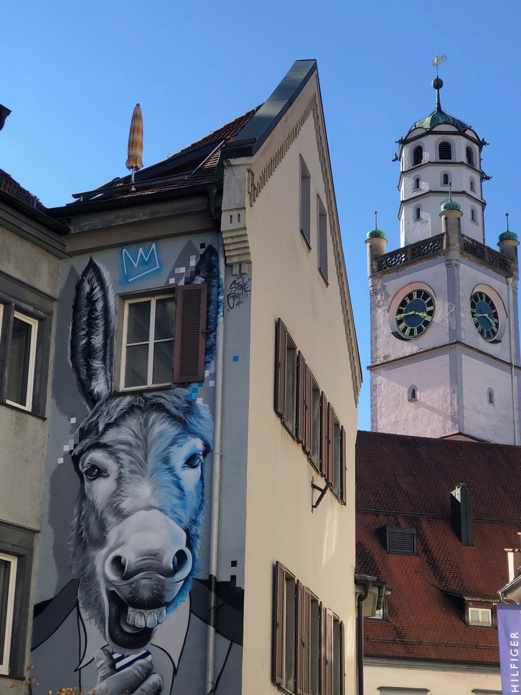 Street art behoort tot de trekpleisters in de stad Ravensburg in Opper-Zwaben
