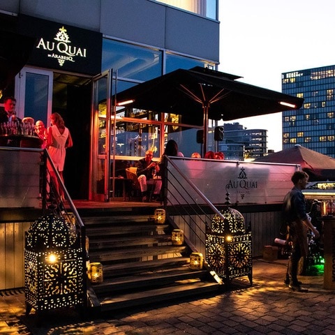 Bar Au Quai in Düsseldorf van buiten