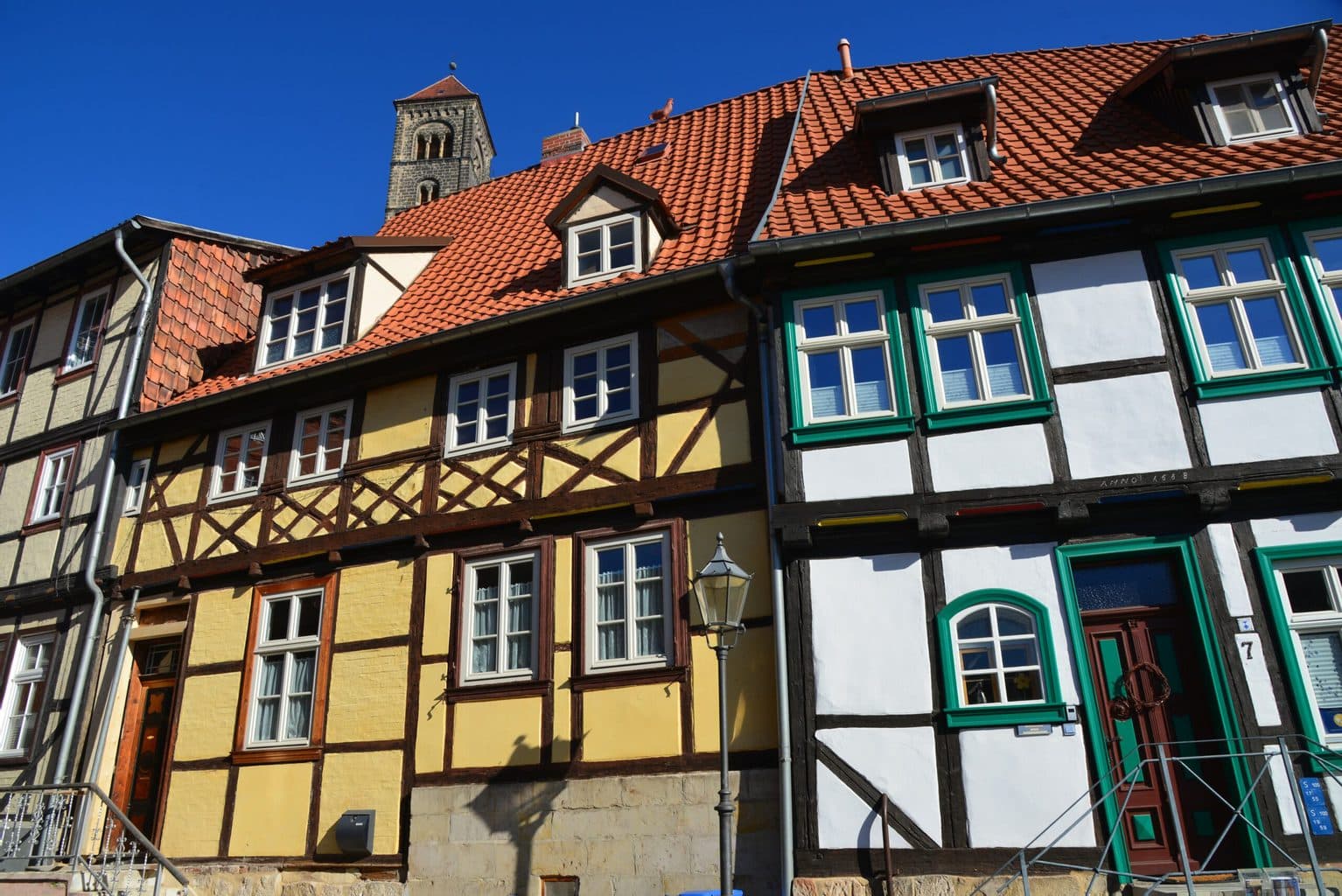 Vakwerkhuizen in het historische centrum van Quedlinburg