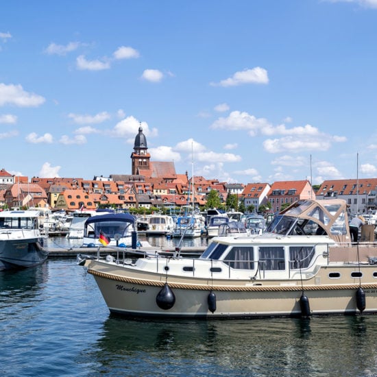 Boot in de haven van Müritz