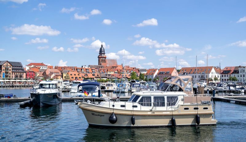 Boot in de haven van Müritz