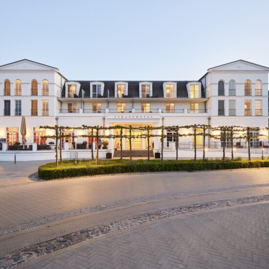 Gevel van het Strandhotel Zingst in Mecklenburg-Vorpommern, Duitsland