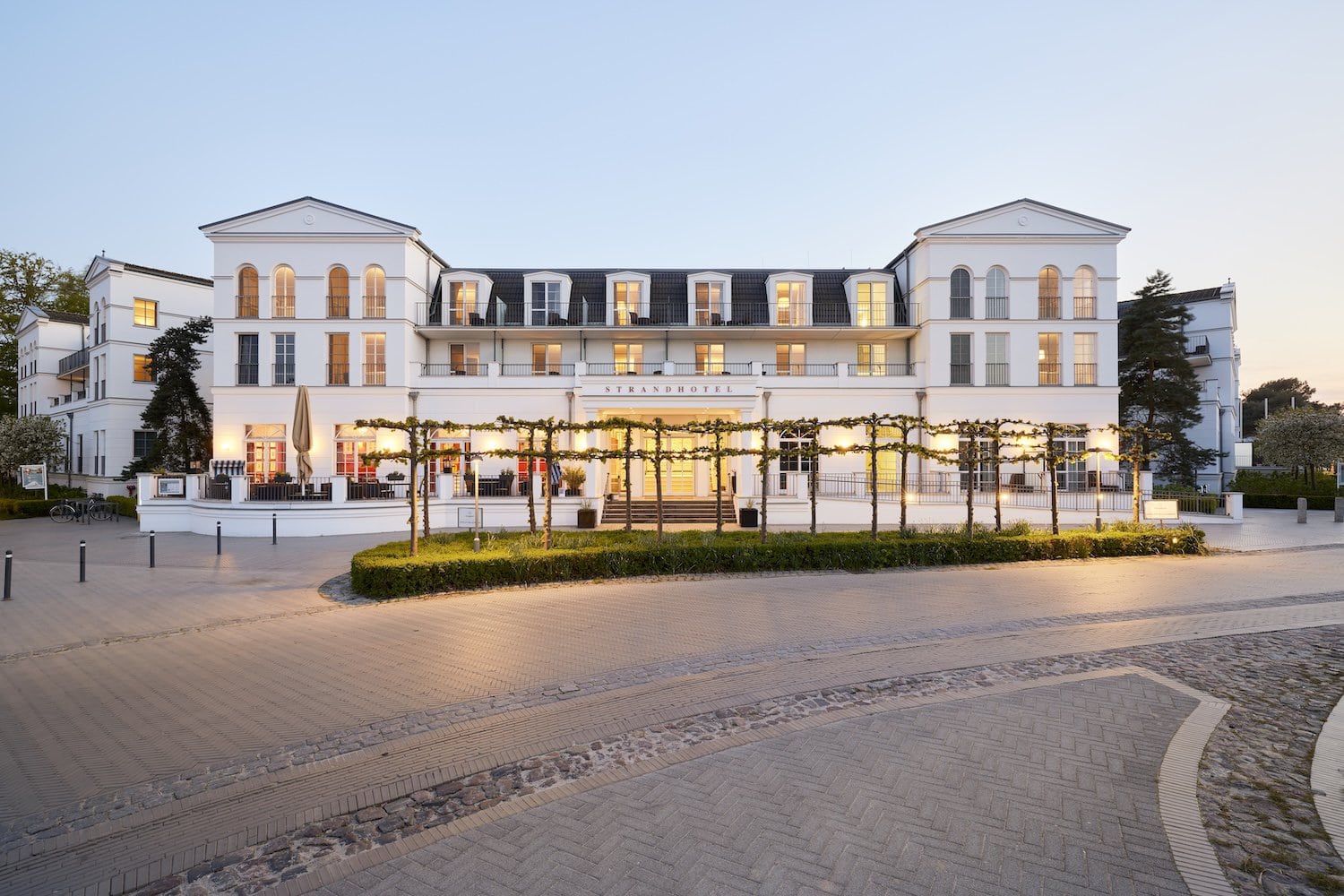 Gevel van het Strandhotel Zingst in Mecklenburg-Vorpommern, Duitsland