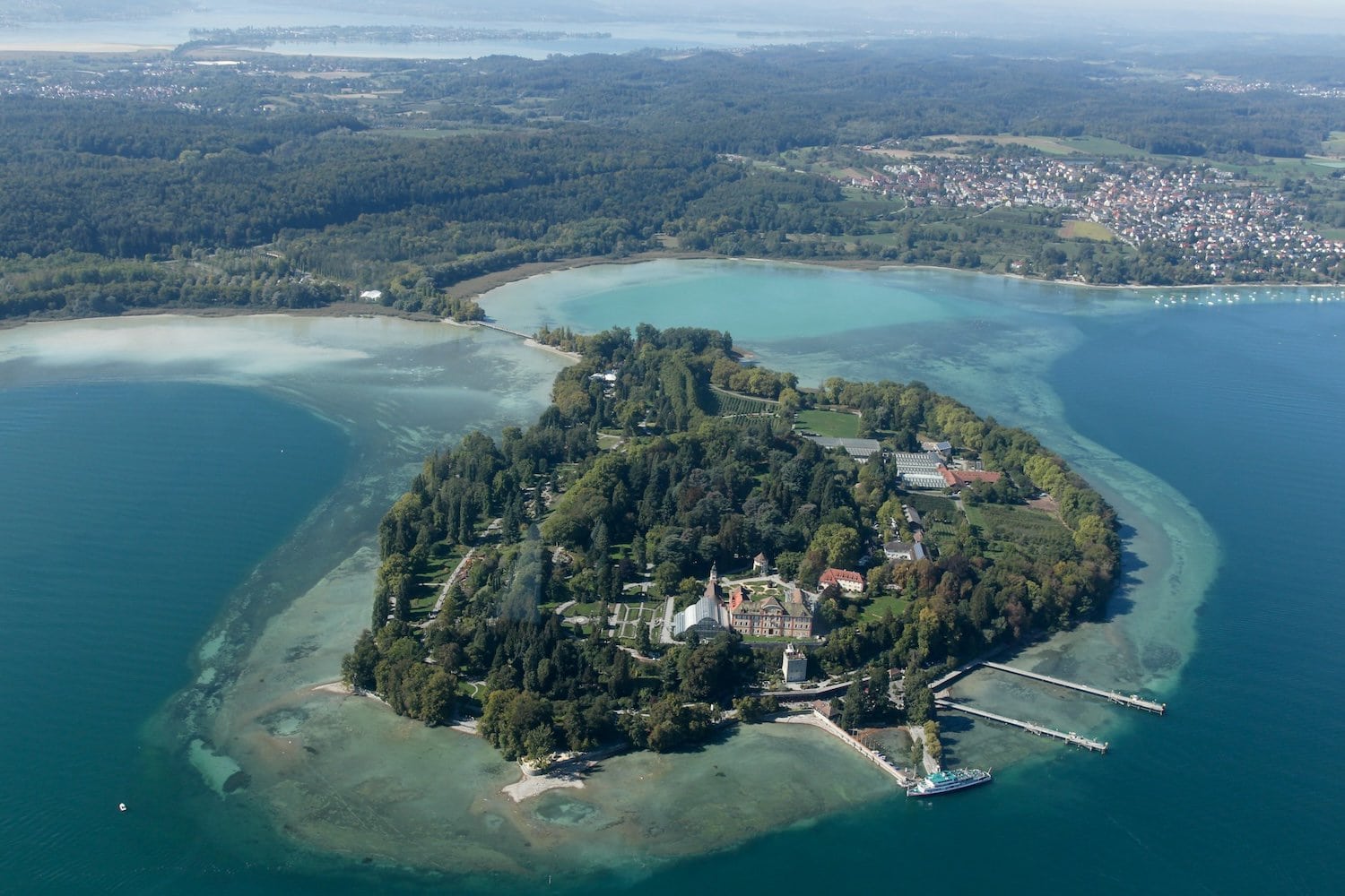 Eiland aan het Bodenmeer in Konstanz, Duitsland