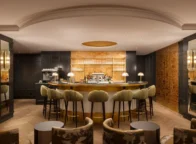 Schrieders Bar in het Hilton Heidelberg, een nieuw hotel in Heidelberg, Baden-Württemberg, Duitsland