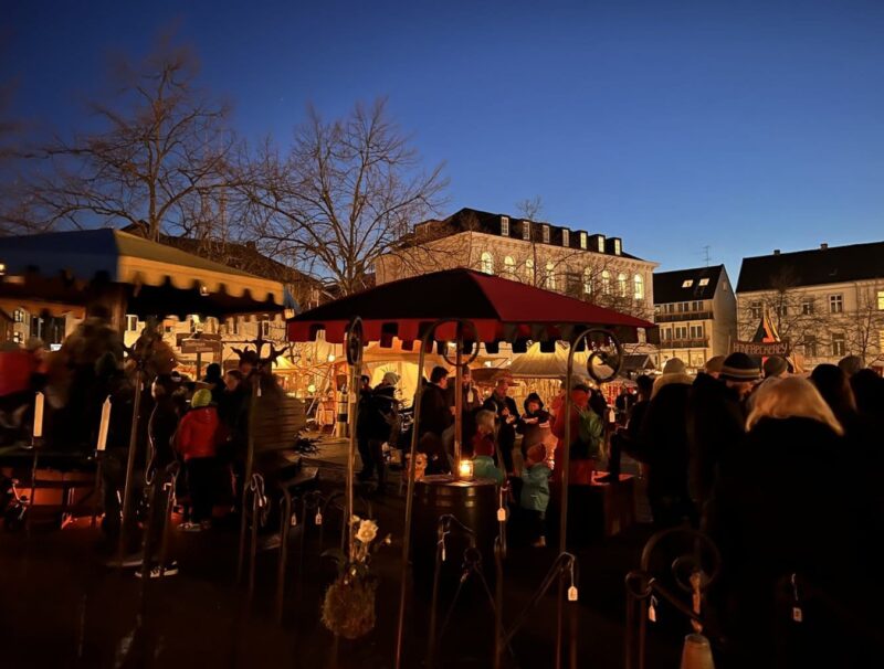 middeleeuwse kerstmarkt in Siegburg, Noordrijn-Westfalen, Duitsland