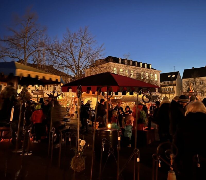 middeleeuwse kerstmarkt in Siegburg, Noordrijn-Westfalen, Duitsland