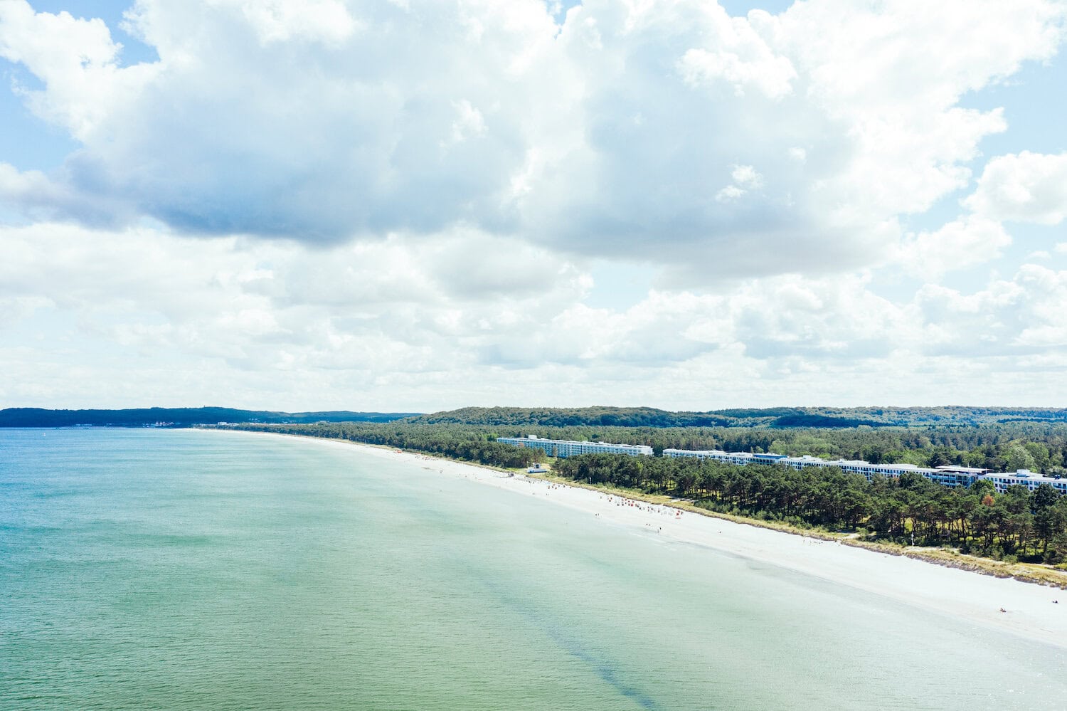 De schaal van Prora aan de kust van Rügen