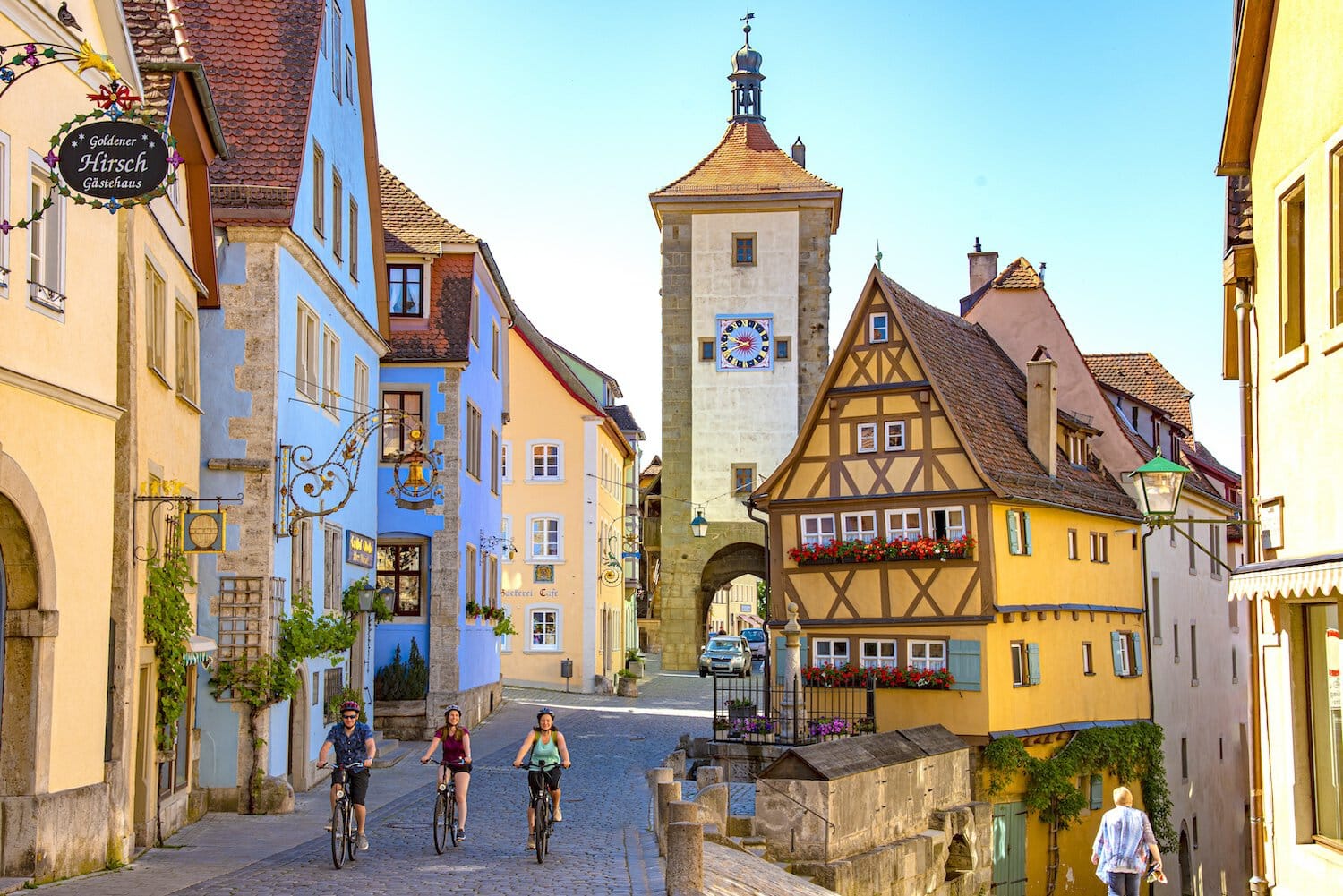 Fietsen door Rothenburg op der Tauber in Duitsland