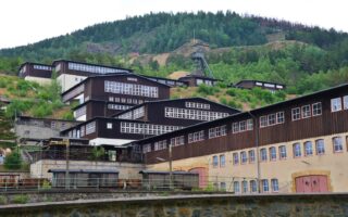 Rammelsbergmijn Bezoeker mijn bij het Rammelsberg, Goslar, Harz, Nedersaksen, Duitsland