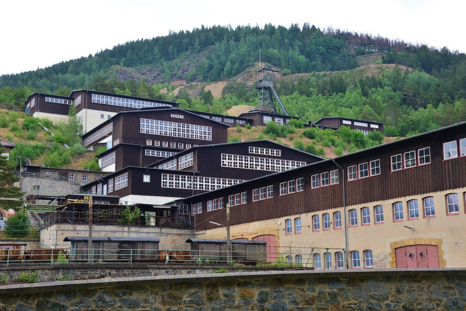 Rammelsbergmijn Bezoeker mijn bij het Rammelsberg, Goslar, Harz, Nedersaksen, Duitsland