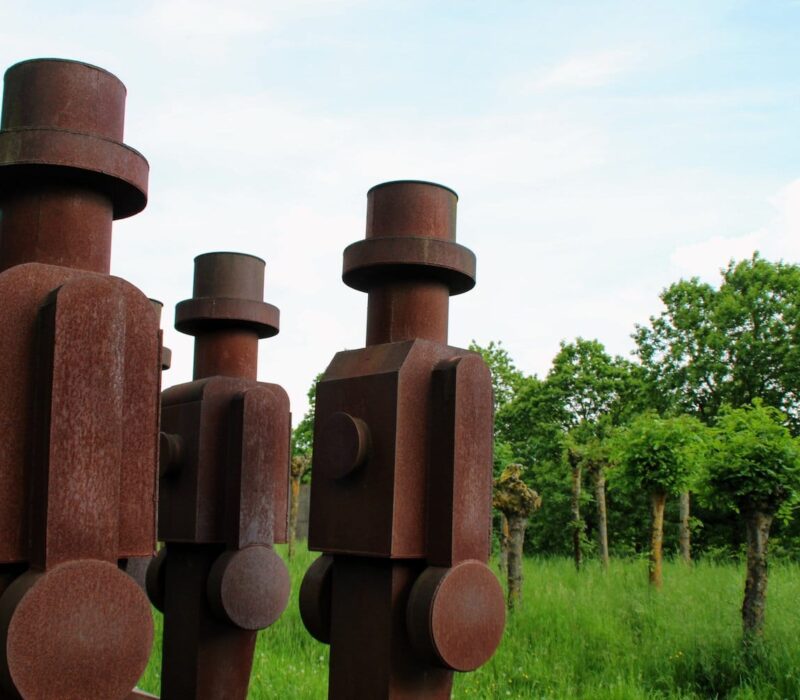 kunst en natuur op de Insel Hombroich, een museum op een eiland naar Düsseldorf in Noordrijn-Westfalen, Duitsland