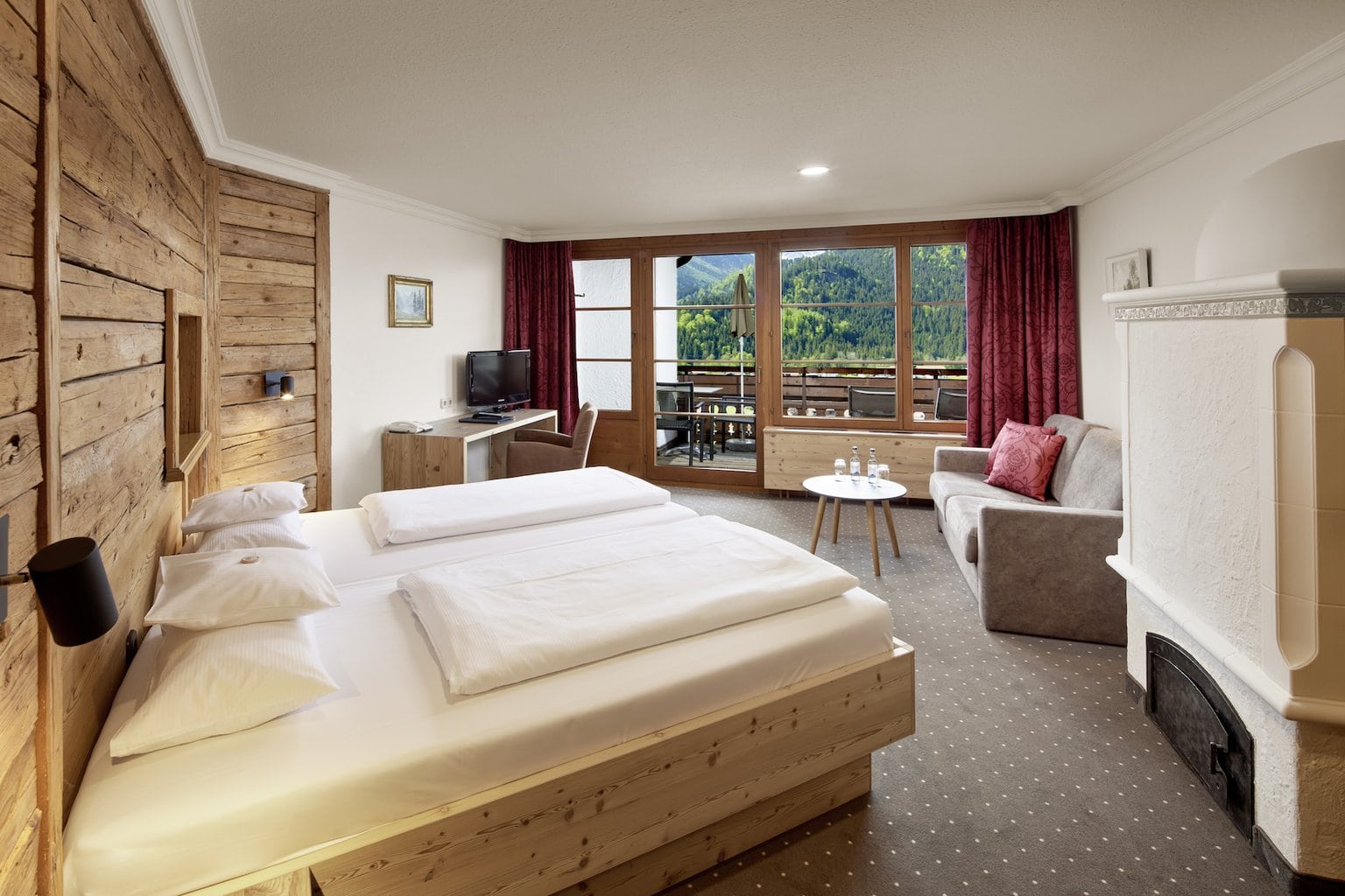 kamer van het Hotel Prinz-Luitpold-Bad in Bad Hindelang, Beieren, Duitsland