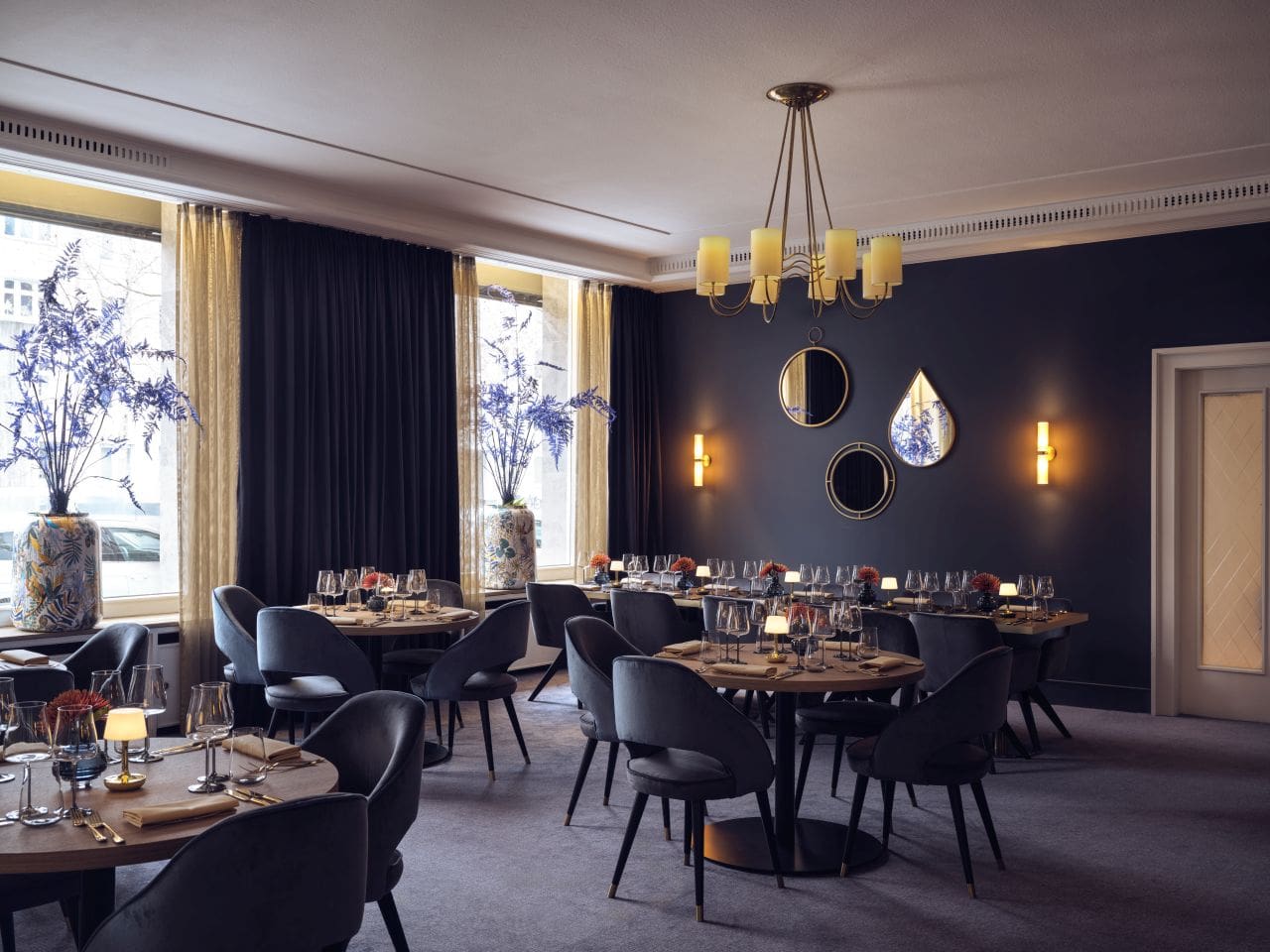 Restaurant in het hotel Mannheimer Hof in Mannheim, Baden-Württemberg, Duitsland