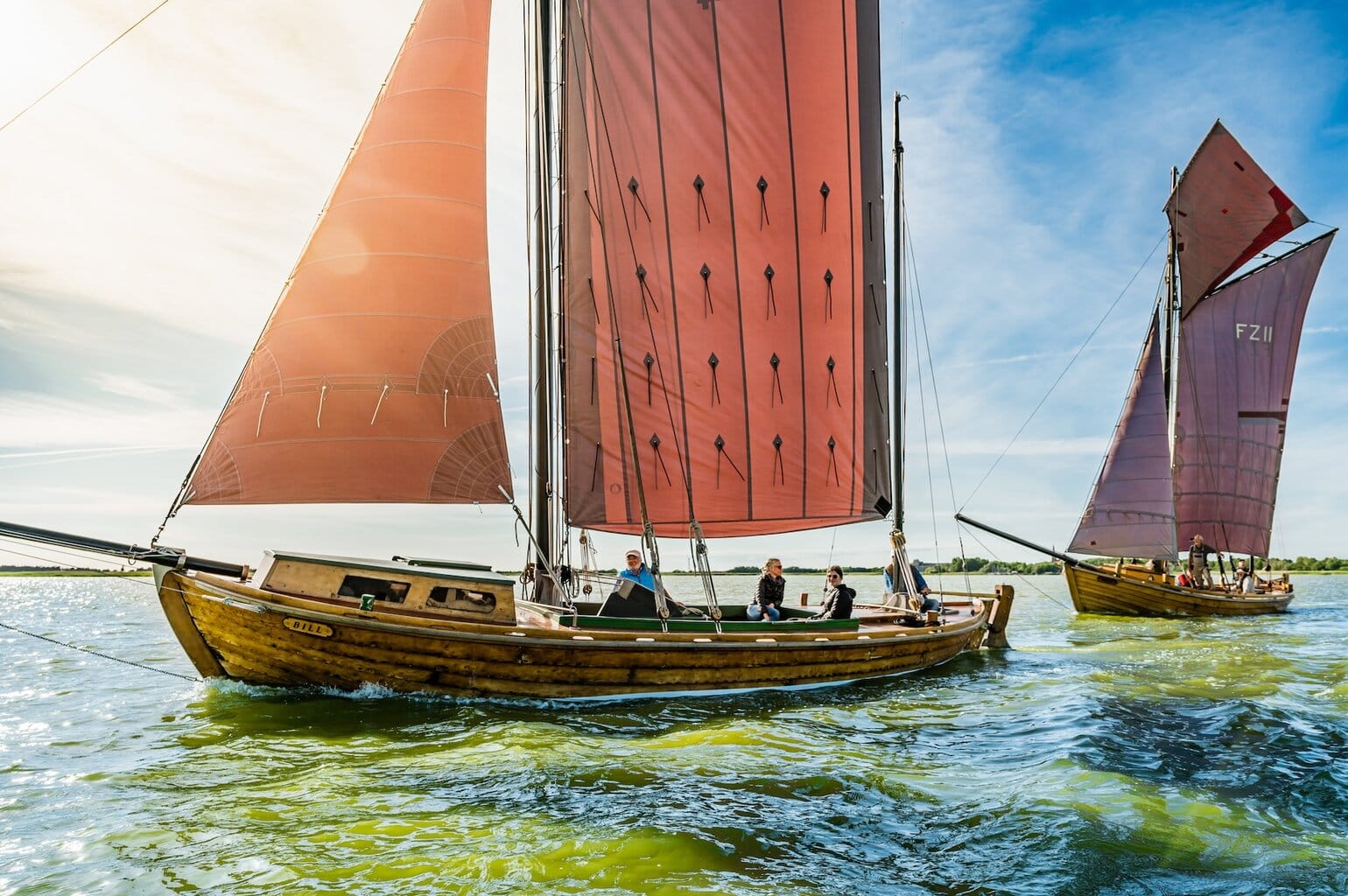 Boottocht met de Zeesenboot in Fischland-Darß-Zingst, Mecklenburg-Vorpommern, Duitsland