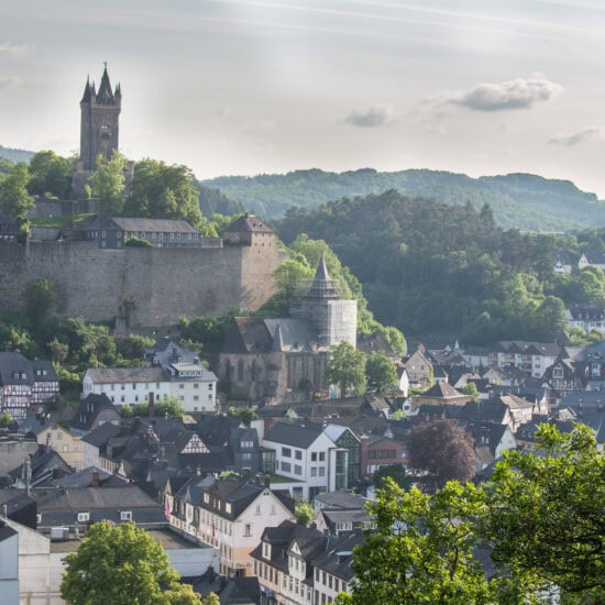 Een prachtig panoramisch uitzicht over de Wilhelmsturm in Dillenburg.