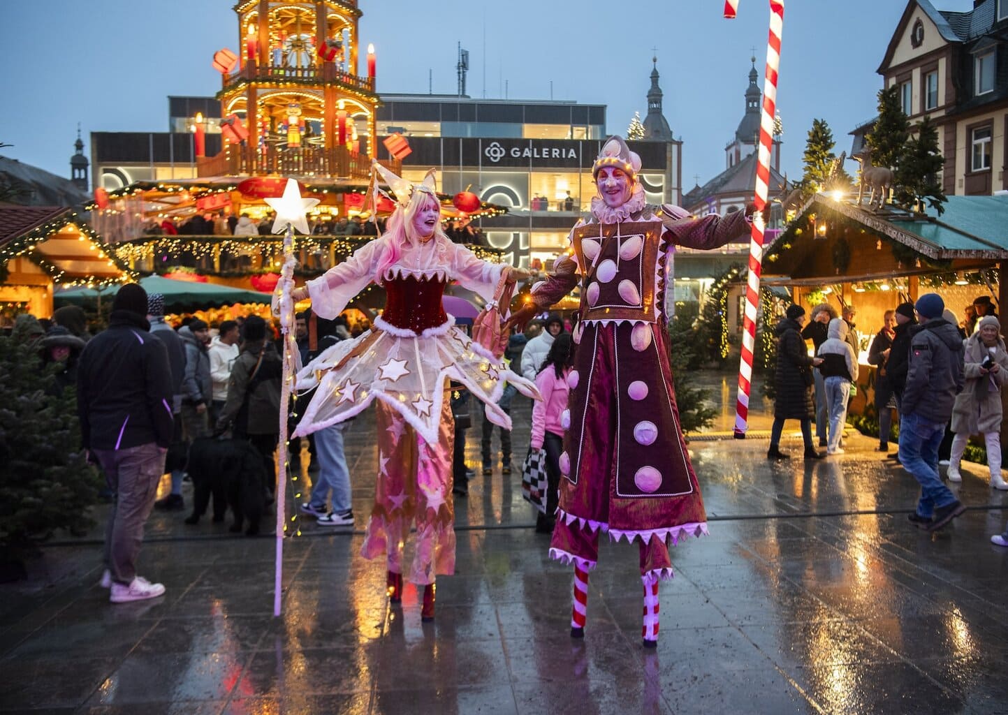 entertainment op de kerstmarkt in Fulda