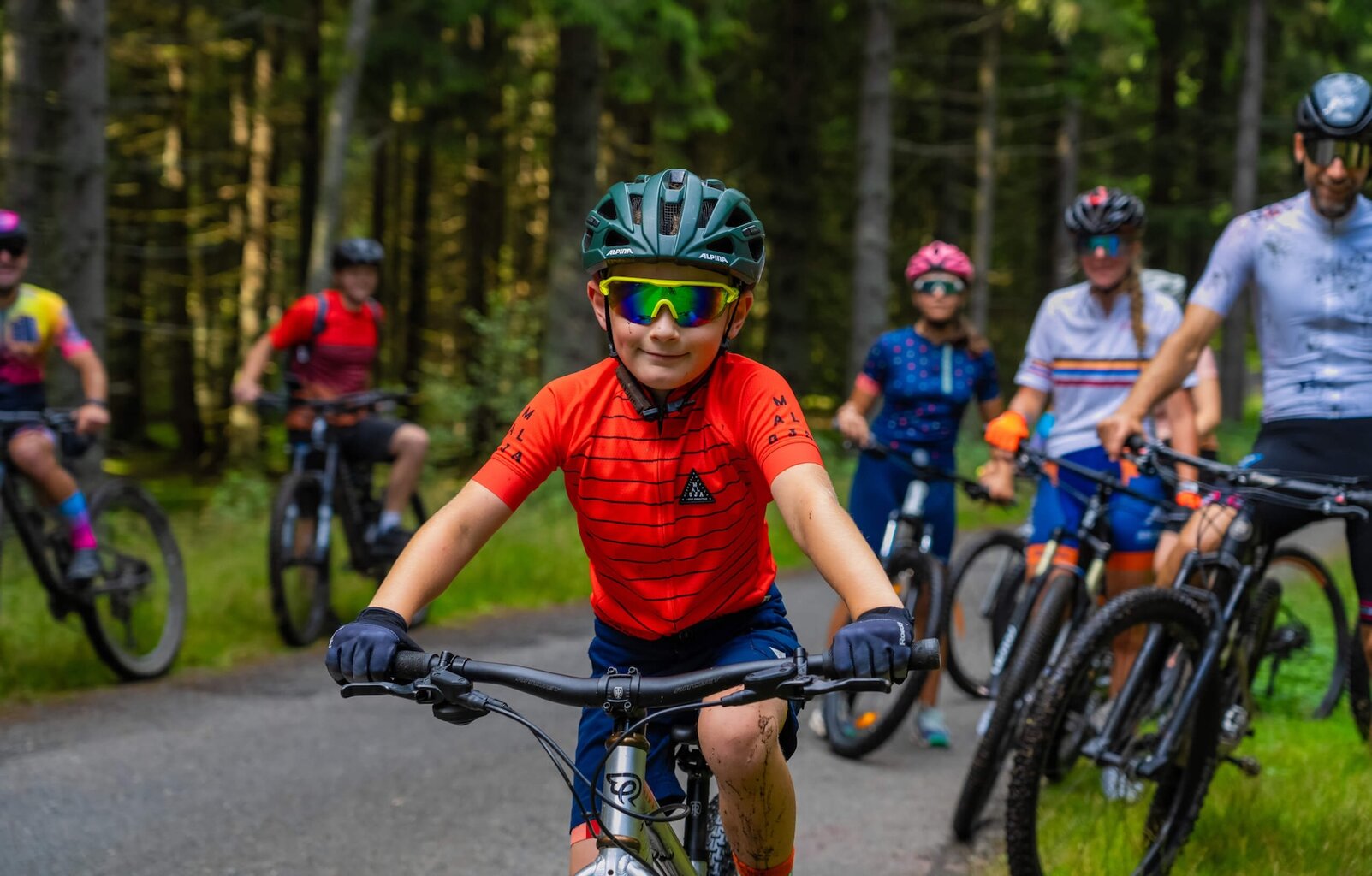 mountainbikecursus voor kinderen in het Beierse Woud