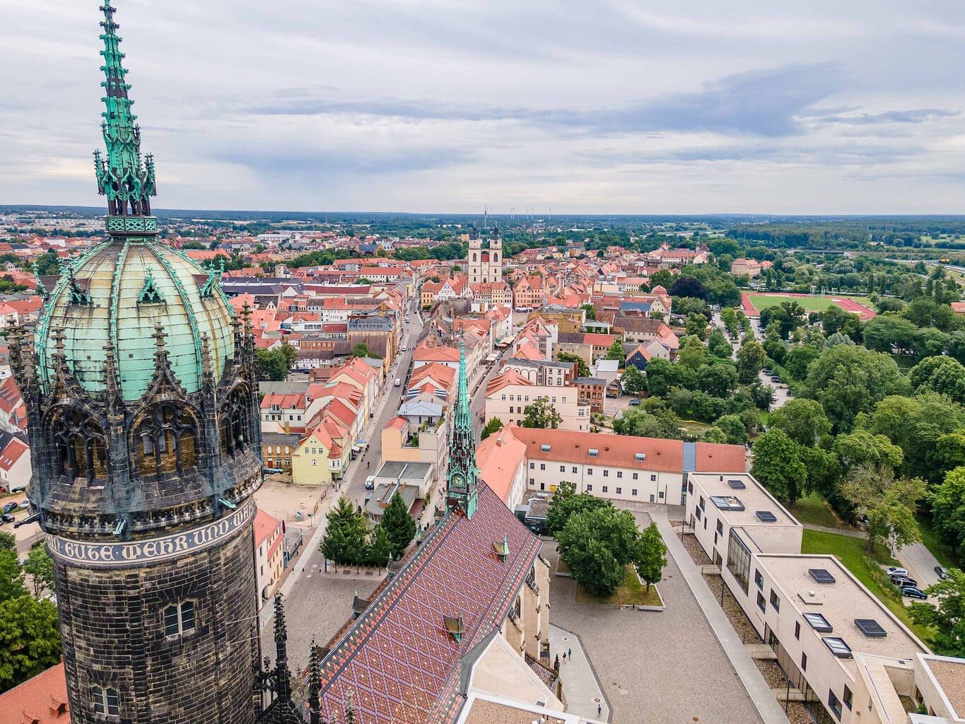 Slotkerk in de oude binnenstad in Wittenberg