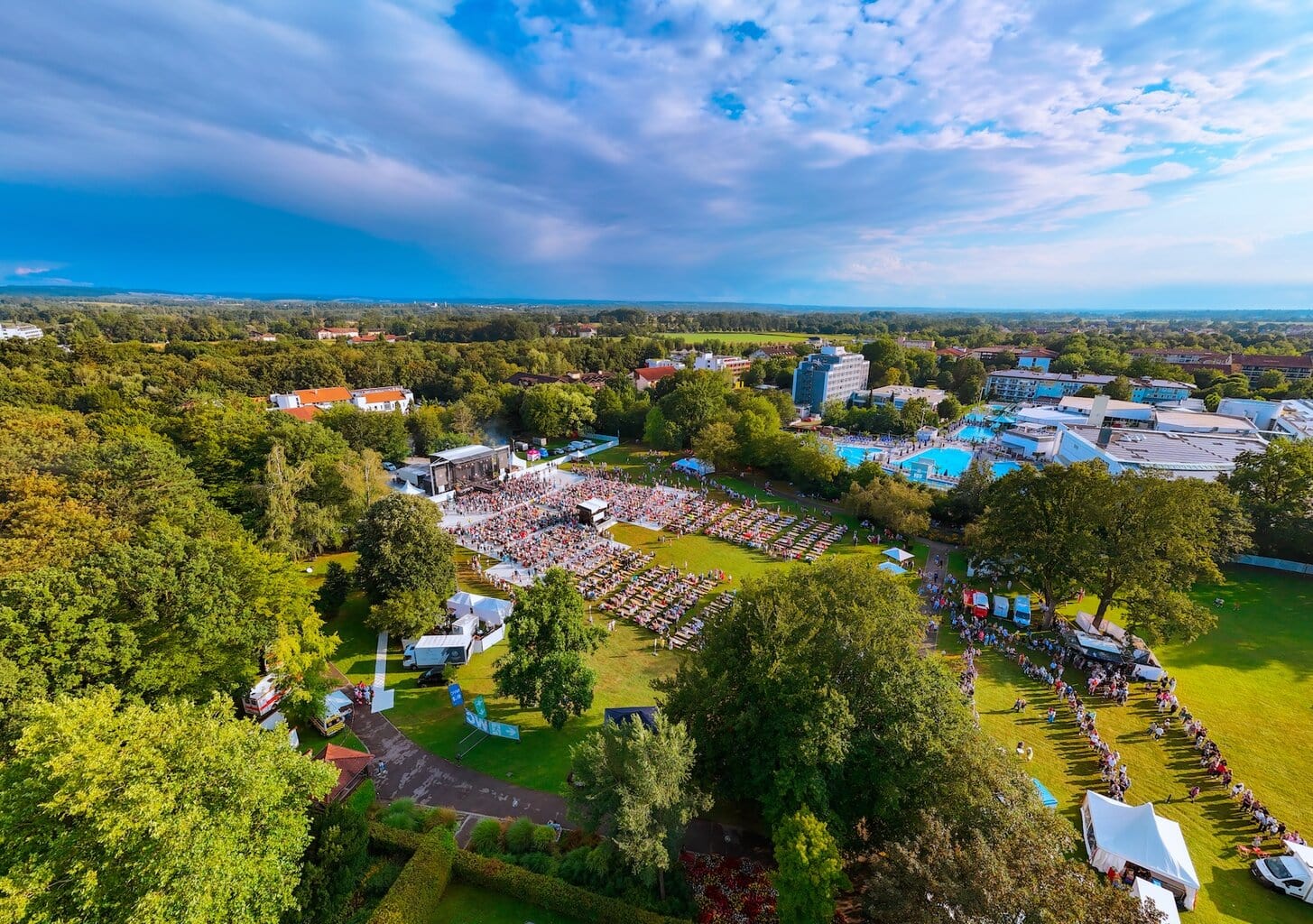 Open-Air concert in Bad Füssing, Beieren, Duitsland