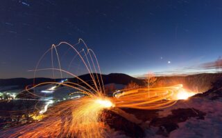 Scheibenschlagen, een traditie uit Bernau, Baden-Württemberg, Duitsland