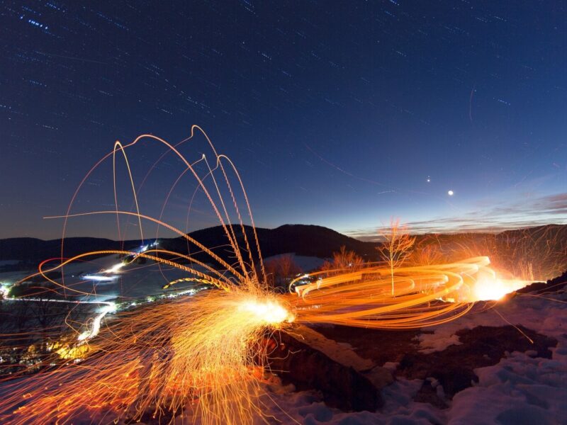 Scheibenschlagen, een traditie uit Bernau, Baden-Württemberg, Duitsland