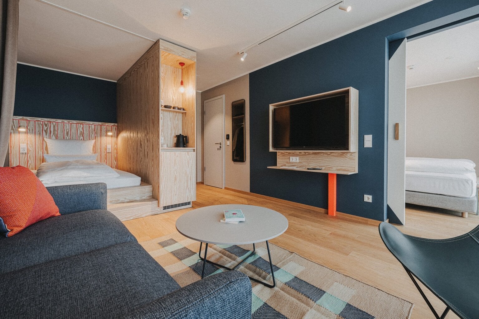 Kamer in de Noordzee-hotel Silt and Sand op het eiland Langeoog