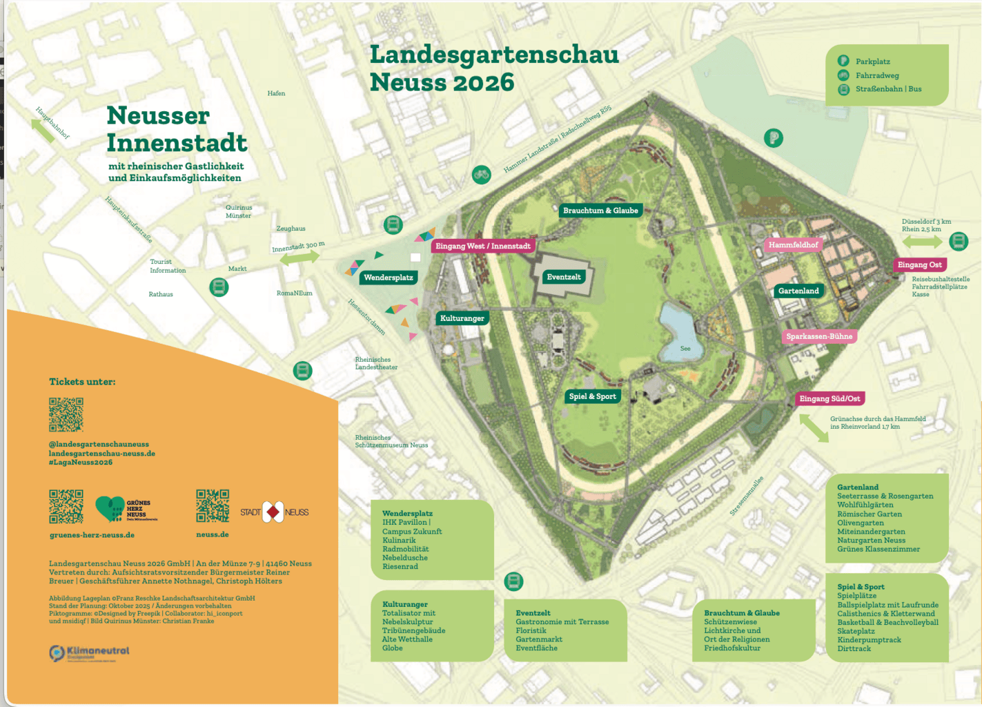 Kaart van de Landesgartenschau in Neuss 2026