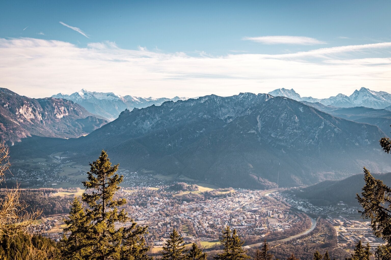 Panorama van de Alpen in Bad Reichenhall