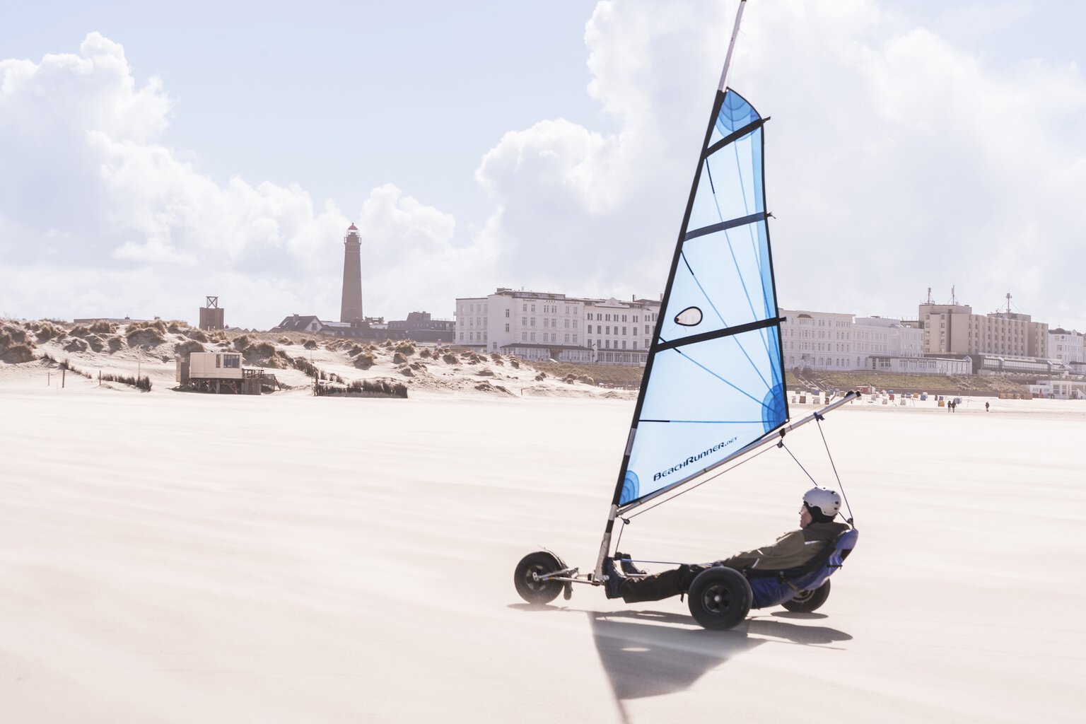 Strandzeilen op het strand van Borkum